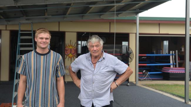 Attila and Philip Kovacs standing out the front of the new gym.