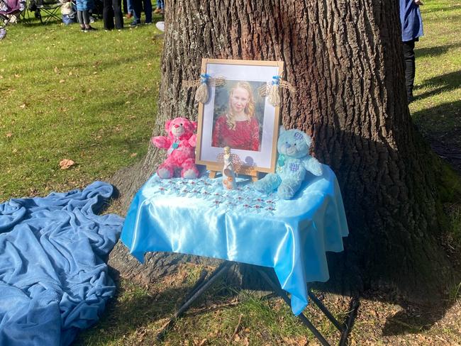 Shyanne-Lee was remembered at a memorial event at Launceston’s City Park on Sunday.