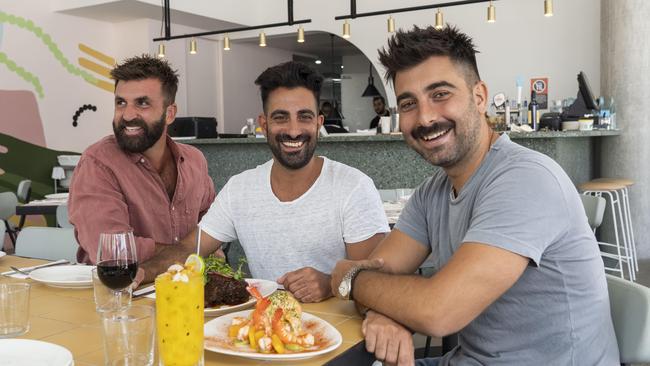 CC Babcoq restaurant in Cronulla is run by Anthony Gentile, Mario Kapoulas and Harry Kapoulas. (AAP IMAGE/ Matthew Vasilescu)