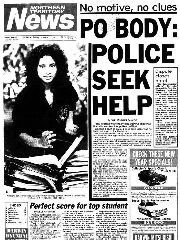 The murder of Ioannis "John" Fratzeskos, 59, on a building site in Darwin was front page news