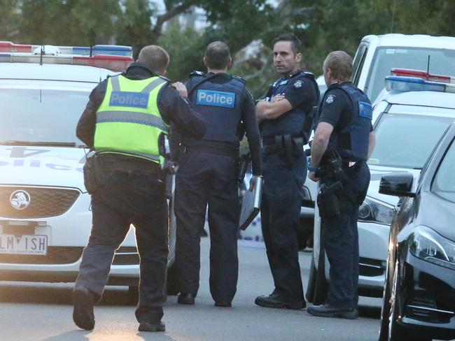 Neighbours reported hearing a gunshot. Picture: David Crosling