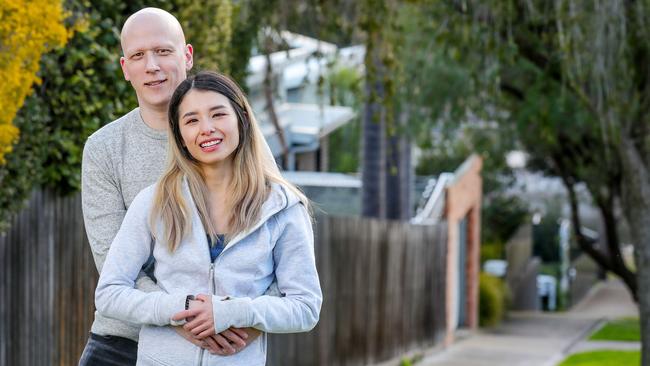 Elaine and Stephen have bought a house in Ringwood East, one of the spring market's hot suburbs. Picture: Tim Carrafa