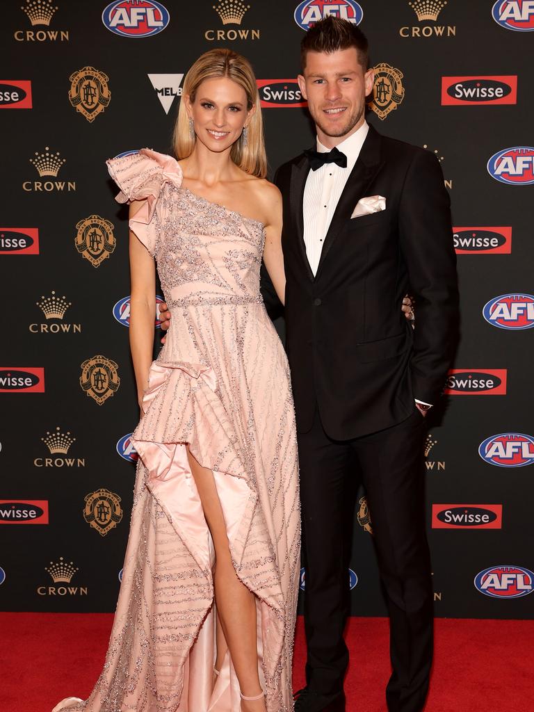 Lauren Tscharke and Bryce Gibbs. Picture: Getty Images