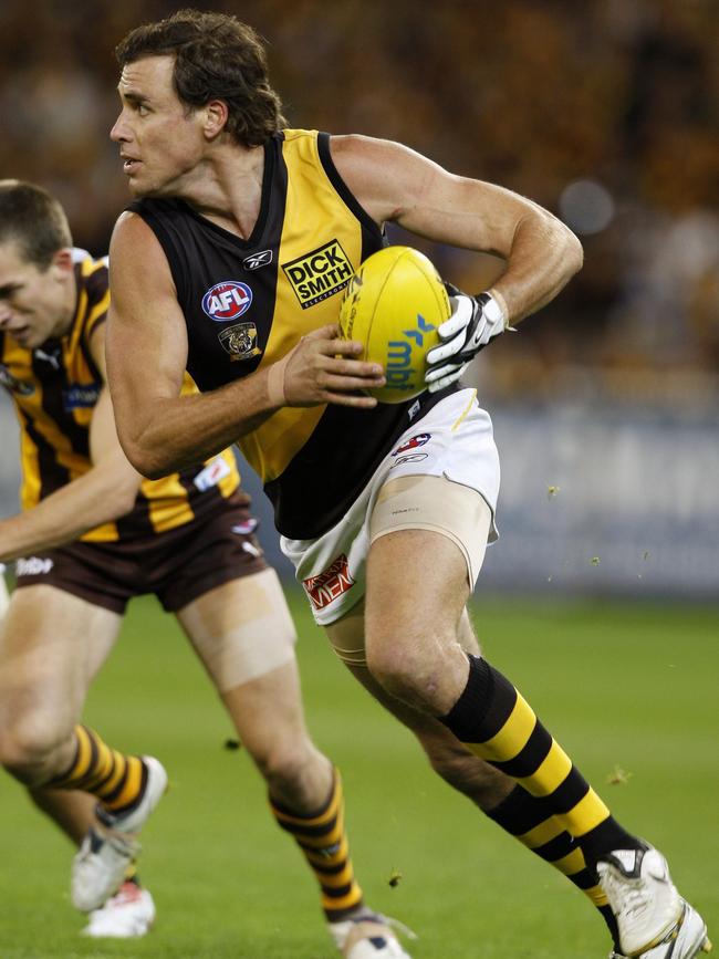 Richardson in action on the footy field in 2008