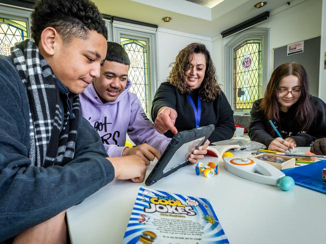 Saints College in North Melbourne is an inclusive, supportive school for 12-25 year olds looking for an alternative to mainstream education. Picture: Jake Nowakowski