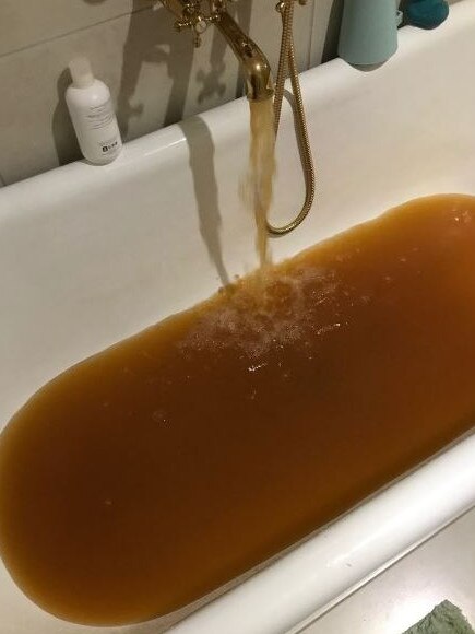 A recent Facebook post of brown bath water in the lower Clarence.