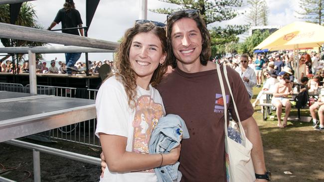 Barbara Kalatova and Pedro Favaretto at the Gold Coast Pro, Burleigh Heads. Picture: Glenn Campbell