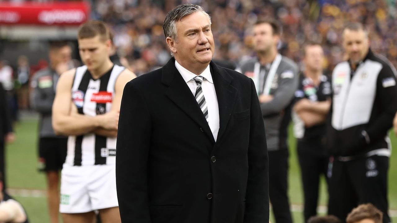 Collingwood president Eddie McGuire is getting less confident Round 1 will go ahead. (Photo by Ryan Pierse/AFL Media/Getty Images)