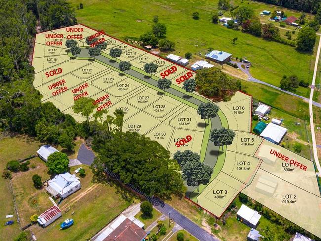 Development is well underway on Peak View Estate, Townsend's newest residential subdivision. Photo: Yamba Iluka Real Estate