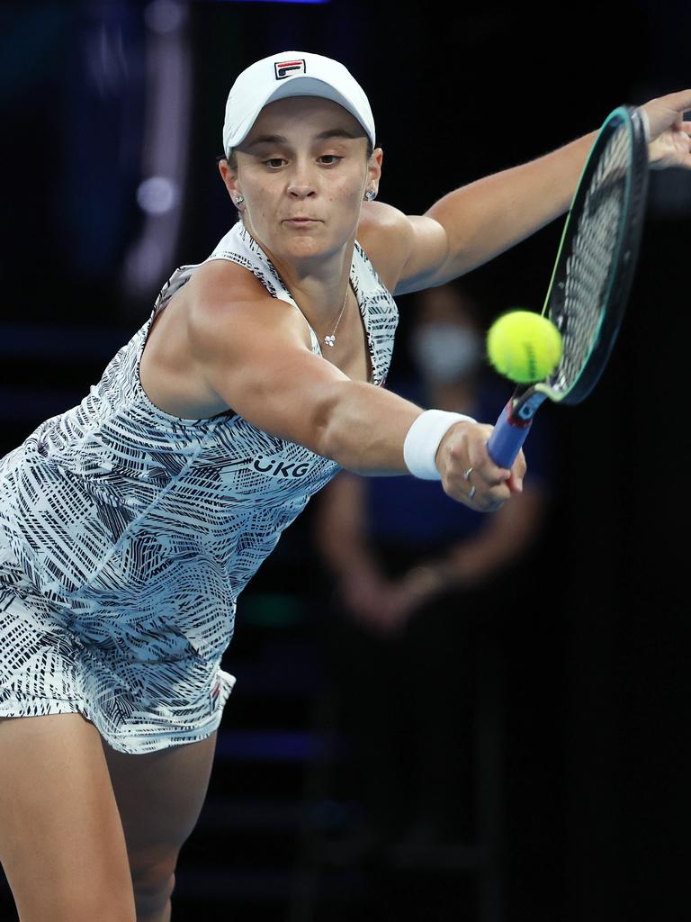 Ash Barty in action on her way to winning the Australian Open tournament. Picture: Michael Klein