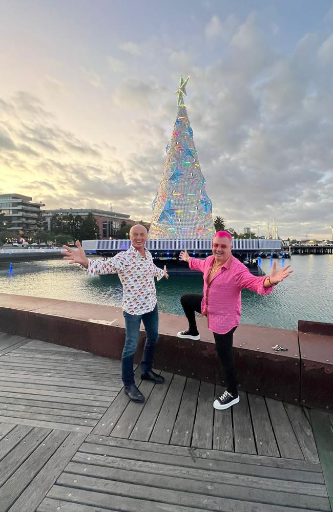 Pair of mayors: Darryn Lyons and Stretch Kontelj caught up recently.