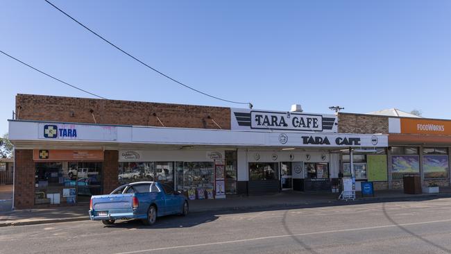 Gayle Porter’s newsagency in the main street of Tara, next to the cafe. Picture: Mark Cranitch.