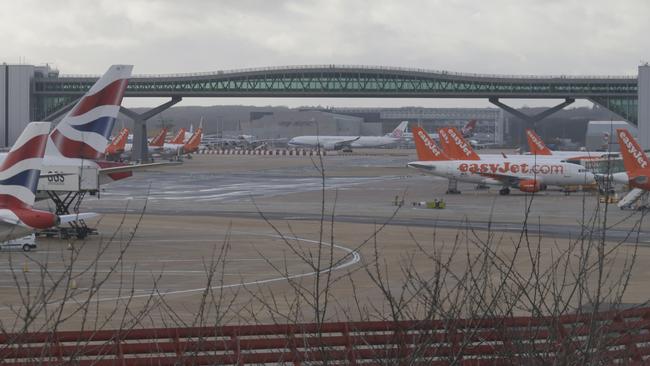 Flights were cancelled, delayed and re-routed during the airport chaos. Picture: AP/Tim Ireland