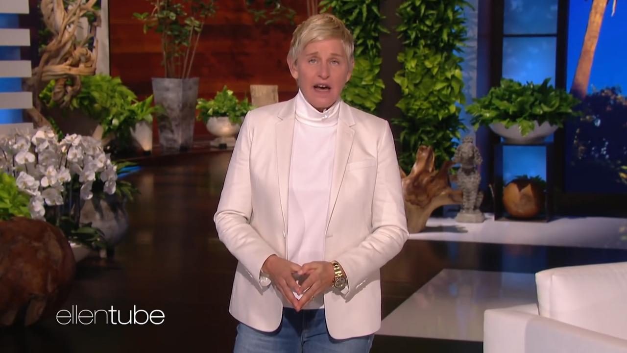 Ellen DeGeneres addressed the toxic workplace scandal on her show in September. Picture: YouTube