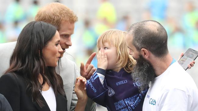 Harry joked around with the playful youngster. Picture: Chris Jackson — Pool/Getty Images