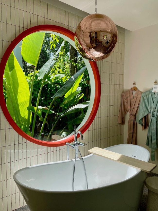 Disco bathrooms in one of the pool villas.Photo by Rubina A. Khan/Getty Images