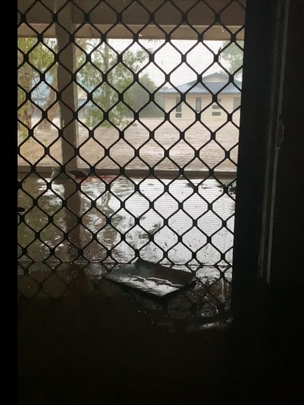 Water fills a home in South Lismore on February 28, 2022.