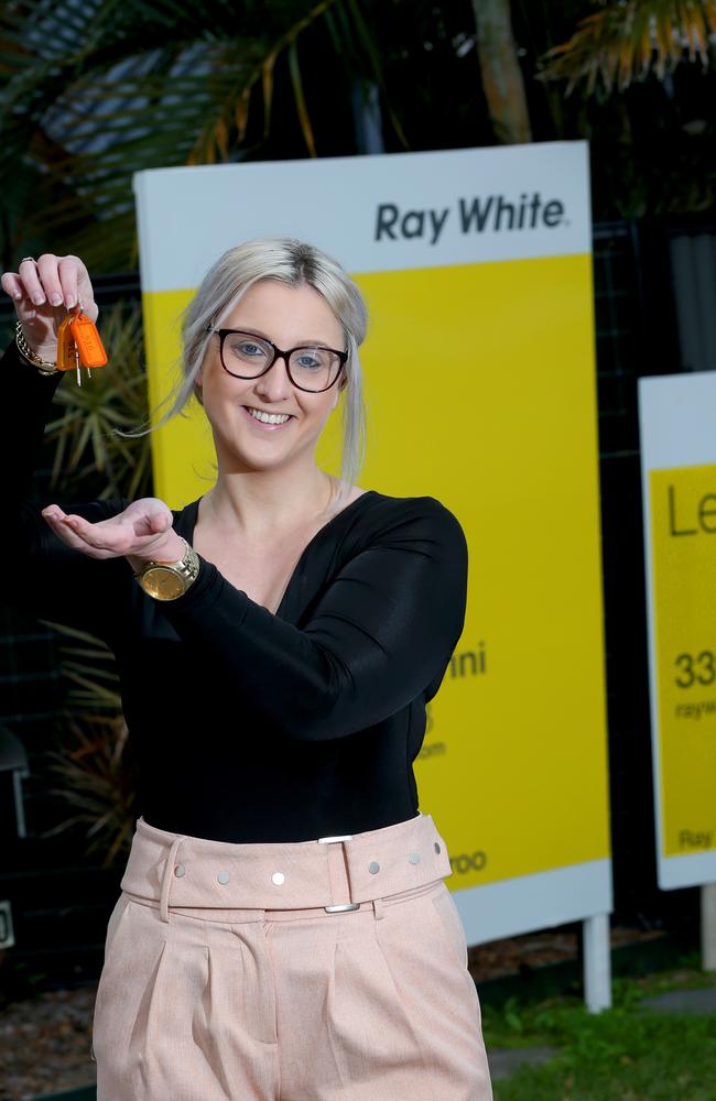 Ray White Coorparoo leasing manager Kimberley Hoedemaeckers in 2016, when Carina topped the rental return league table. it is still one of the best in the city. Picture: Renae Droop