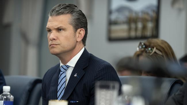 Secretary of Defence Pete Hegseth used the Signal app multiple times on official Pentagon business. Picture: Mark Schiefelbein/AP Photo