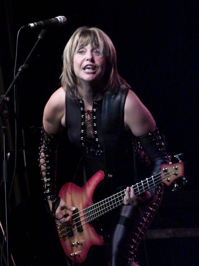 Singer Suzi Quatro performing at Thebarton Theatre, 2003.