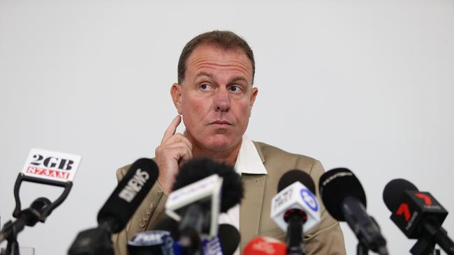 Different times... Not long ago Stajcic was facing the cameras after being axed as Matildas coach. Picture: Brett Costello