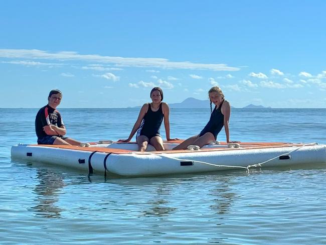 Eimeo based company, Salty Goods, have developed a floating stinger net to help reduce the risk of jellyfish stings. Photo: Contributed