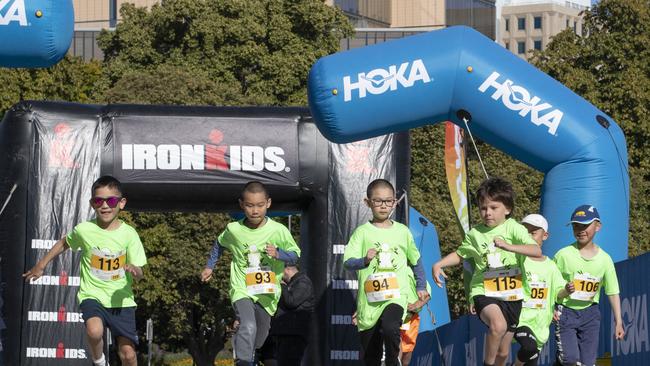 IRONKIDS Tasmania race start at PW1. Picture: Chris Kidd