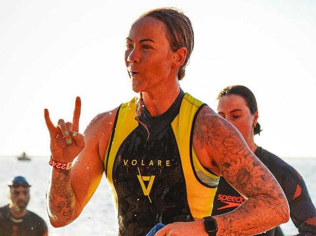 Manunda Hawks AFLW star Tayla O'Dea competes in the 2024 IRONMAN Cairns Asia-Pacific. Picture: Supplied