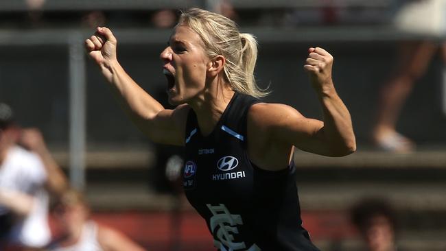 Blues captain Katie Loynes takes Fridays off from her job as a teacher. Picture: AAP