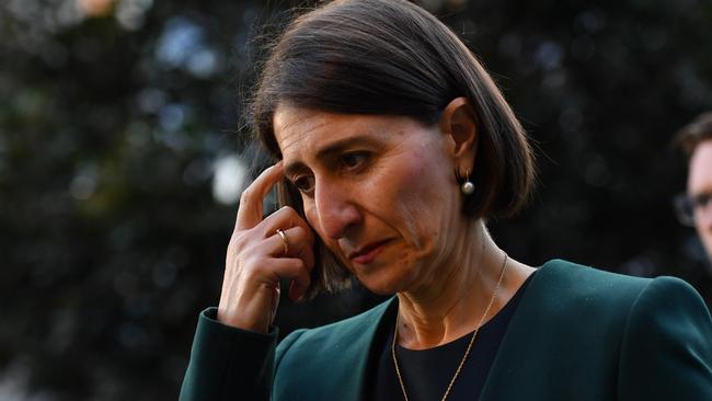 Gladys Berejiklian takes questions from the media. Picture: Sam Mooy/Getty Images