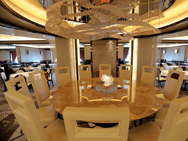 A sneak peak inside the cruise ship Majestic Princess, which docked in Hobart on Sunday. Picture: PATRICK GEE