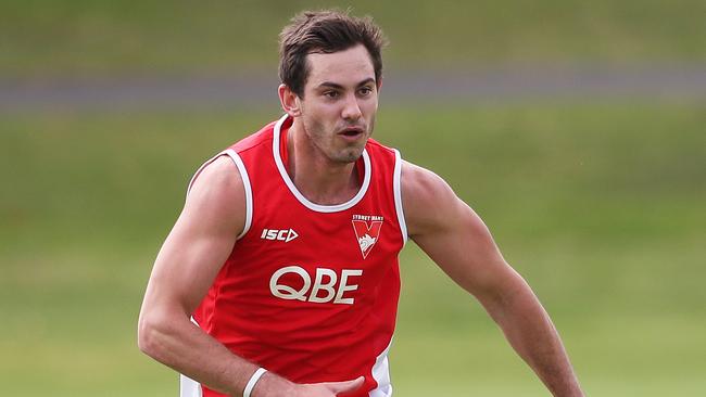 Daniel Menzel at Sydney training. Picture: Phil Hillyard