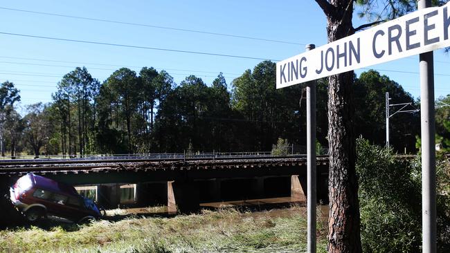 Dangerous crossing: A swollen King John Creek has claimed the life of four people. Picture: Tara Croser.