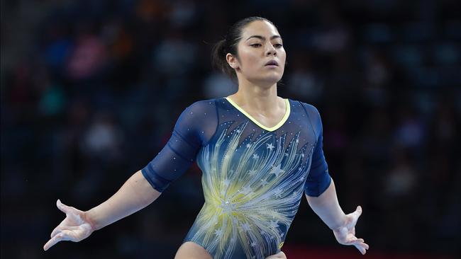 Delta Gymnastic’s Georgia Godwin competing at the 2019 world championship final.