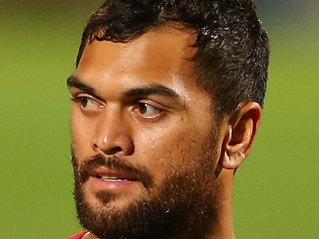 BRISBANE, AUSTRALIA - SEPTEMBER 18: (EXCLUSIVE COVERAGE) Karmichael Hunt looks on during a Queensland Reds training session at Ballymore Stadium on September 18, 2014 in Brisbane, Australia. (Photo by Chris Hyde/Getty Images)