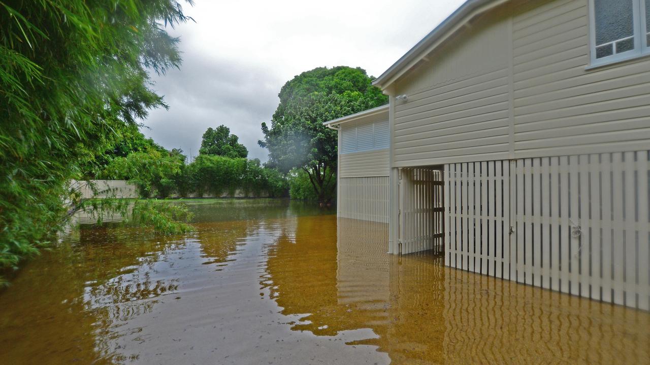 A home on Queens Road, Railway Estate is flooded in. Picture: Zak Simmonds