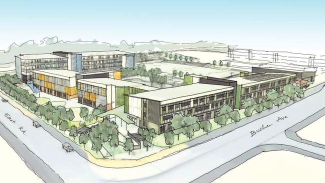 An artist's impression of how the new Edmondson Park high school is set to look.