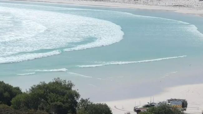 A surfer has been mauled by a shark on a remote beach in Western Australia. Picture: 9News