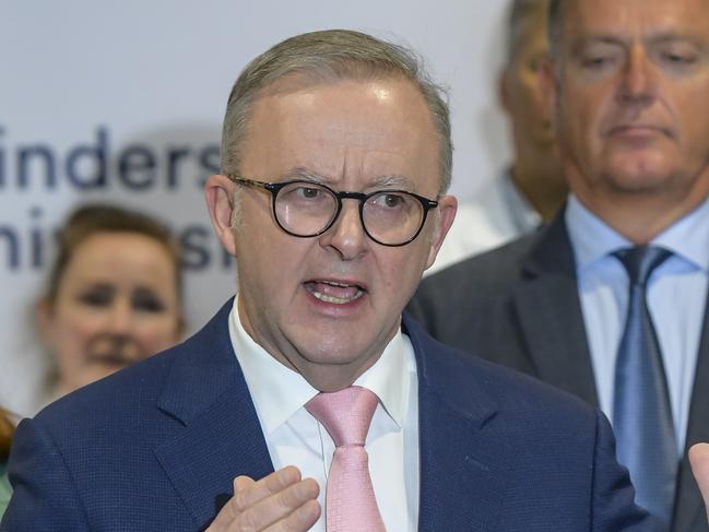 ADELAIDE, AUSTRALIA - NewsWire Photos - JUNE 13, 2024:  Prime Minister Anthony Albanese at the opening of the new building at Flinders University post press conference.Picture: NewsWire / Roy VanDerVegt