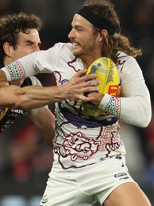 James Aish, playing for Fremantle. Picture: Robert Cianflone/Getty Images