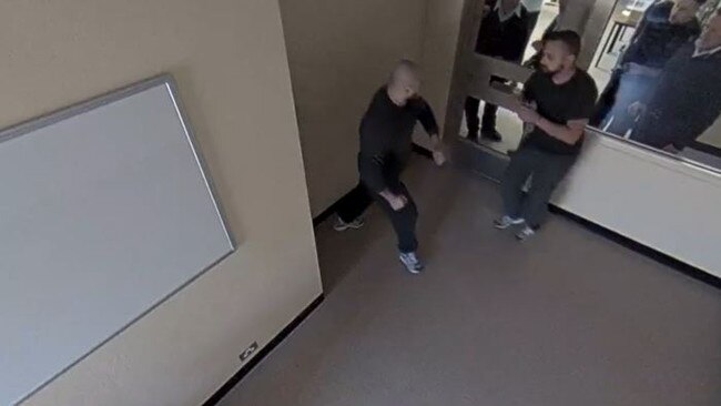 CCTV footage showing Farhad Qaumi (ex leader of Brothers 4 life) stabbing an inmate, Abuzar Sultani (former gang leader / triple murderer) at Goulburn SuperMax in May 2020.