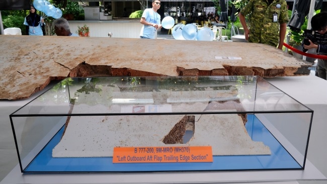 A piece of debris from MH370 found in Tanzania. Picture: Getty