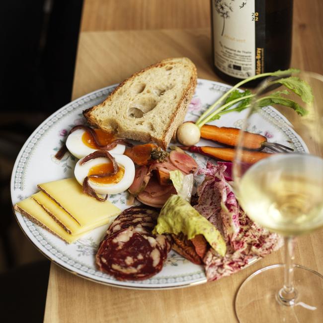 Charcuterie, cheese and vegetable plate. Picture: Jason Loucas