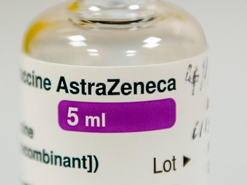 A vial of the AstraZeneca/Oxford COVID-19 vaccine.