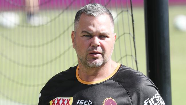 Anthony Seibold has been under intense scrutiny this season at the Broncos. Picture: Annette Dew