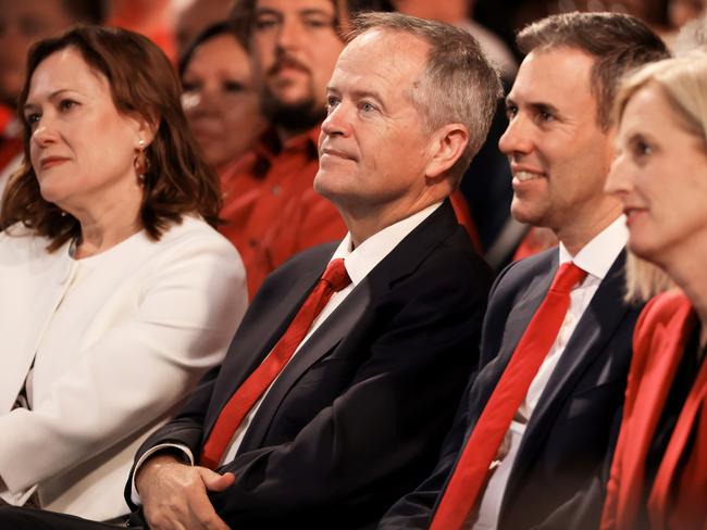 Labor frontbenchers at the campaign launch.