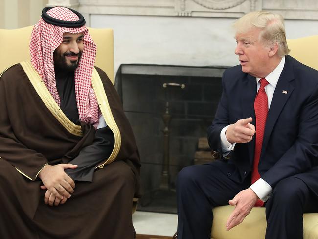 The Crown Prince with US President Donald Trump in March 2017. Picture: Mark Wilson/Pool via Bloomberg