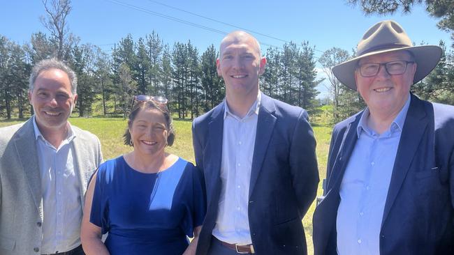 (Left to right) Minister Jihad Dib, Fiona Phillips, Mathew Hatcher, Michael Holland at the facility site. Picture: Tom McGann