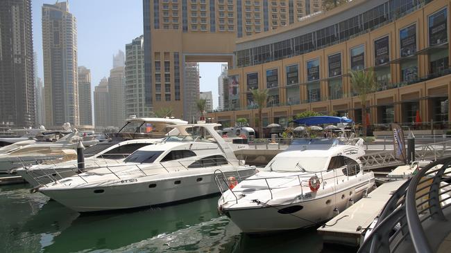 Dubai marina where Fadi and Michael Ibrahim were arrested. Picture: Trevor Goddard