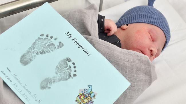 Hudson James Smyth was born just before 4am on February 29th, making him Townsville's second leap year baby for 2020. PICTURE: MATT TAYLOR.